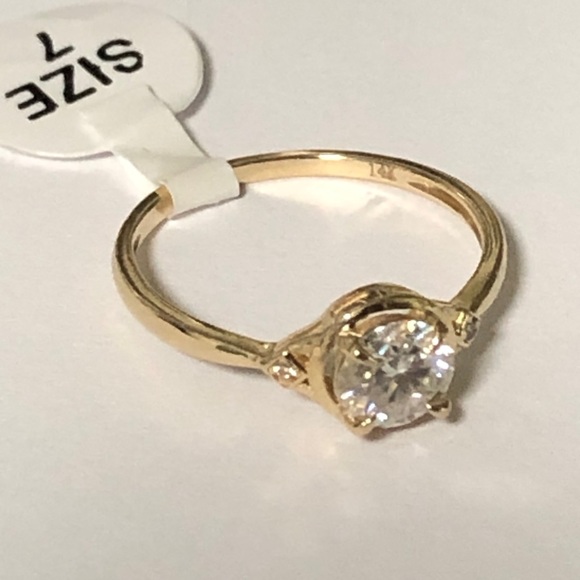 Moissanite and Diamond Ring - Picture 2 of 4